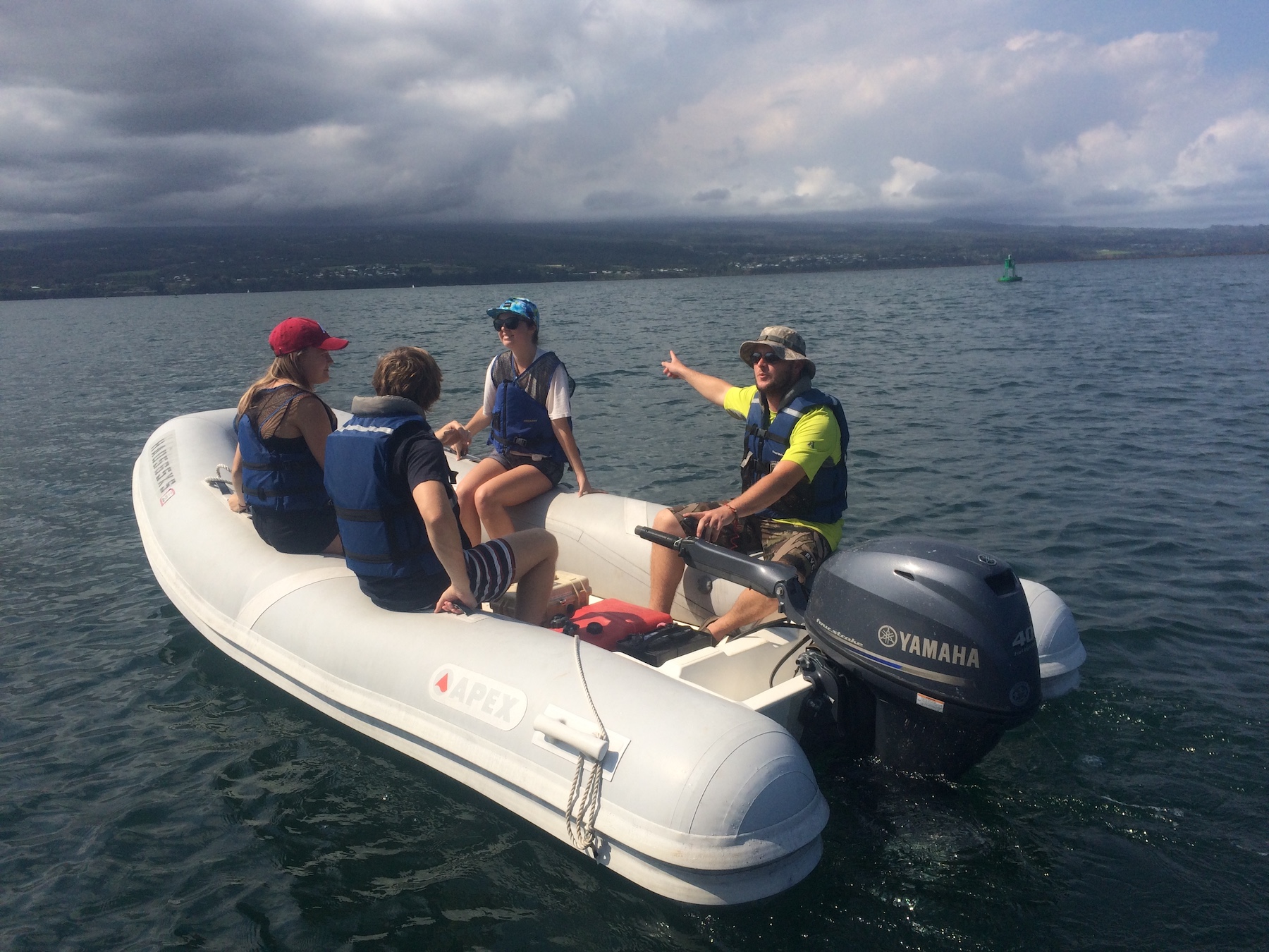 Rigid Inflateable Boat with student crew aboard